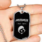 Mama, Est. 1971 v2 - Luxury Dog Tag Necklace