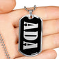 Ada v01s - Luxury Dog Tag Necklace