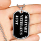 Military Veteran's Aunt v2 - Luxury Dog Tag Necklace