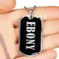 Ebony v02 - Luxury Dog Tag Necklace