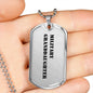 Military Granddaughter - Luxury Dog Tag Necklace