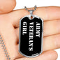 Army Veteran's Girl v3 - Luxury Dog Tag Necklace