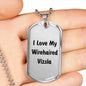 Love My Wirehaired Vizsla v4 - Luxury Dog Tag Necklace