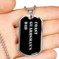 Coast Guardsman's Dad v2 - Luxury Dog Tag Necklace