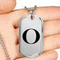 Initial O v1a - Luxury Dog Tag Necklace