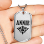 Annie v01a - Luxury Dog Tag Necklace