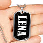Lena v02 - Luxury Dog Tag Necklace