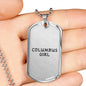 Columbus Girl - Luxury Dog Tag Necklace