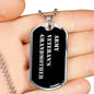 Army Veteran's Grandmother v2 - Luxury Dog Tag Necklace