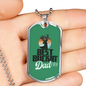 Best Buckin' Dad Ever v2 - Luxury Dog Tag Necklace
