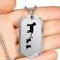 Mama Cat With 2 Kittens - Luxury Dog Tag Necklace