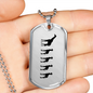 Mama Giraffe With 4 Calves - Luxury Dog Tag Necklace
