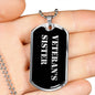 Veteran's Sister v2 - Luxury Dog Tag Necklace
