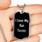 Love My Rat Terrier v5 - Luxury Dog Tag Necklace