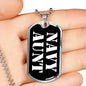 Navy Aunt v3 - Luxury Dog Tag Necklace