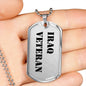 Iraq Veteran - Luxury Dog Tag Necklace