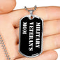 Military Veteran's Mom v3 - Luxury Dog Tag Necklace
