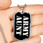 Army Aunt v3 - Luxury Dog Tag Necklace