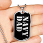 Navy Dad v2 - Luxury Dog Tag Necklace