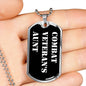 Combat Veteran's Aunt v3 - Luxury Dog Tag Necklace