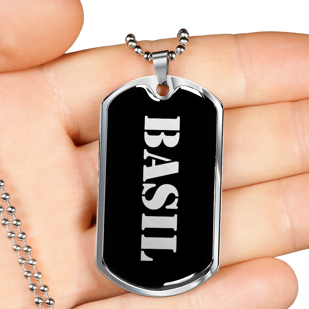 Basil v2 - Luxury Dog Tag Necklace
