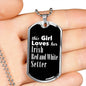 Irish Red and White Setter v2 - Luxury Dog Tag Necklace