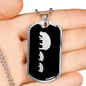 Mama Hippo With 2 Calves v2 - Luxury Dog Tag Necklace