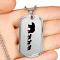 Mama Bear With 3 Cubs - Luxury Dog Tag Necklace