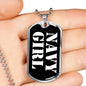 Navy Girl v3 - Luxury Dog Tag Necklace