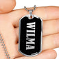 Wilma v01s - Luxury Dog Tag Necklace