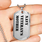 Navy Veteran's Mother - Luxury Dog Tag Necklace