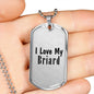Love My Briard - Luxury Dog Tag Necklace