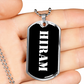 Hiram v3 - Luxury Dog Tag Necklace