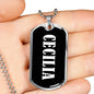 Cecilia v02 - Luxury Dog Tag Necklace