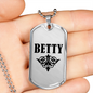 Betty v01a - Luxury Dog Tag Necklace
