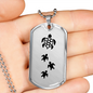 Mama Turtle With 3 Hatchlings - Luxury Dog Tag Necklace