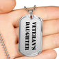 Veteran's Daughter - Luxury Dog Tag Necklace