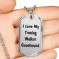 Love My Treeing Walker Coonhound v4 - Luxury Dog Tag Necklace