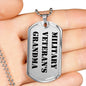 Military Veteran's Grandma - Luxury Dog Tag Necklace