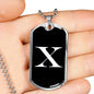 Initial X v3a - Luxury Dog Tag Necklace