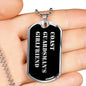 Coast Guardsman's Girlfriend v2 - Luxury Dog Tag Necklace