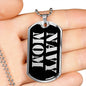 Navy Mom v2 - Luxury Dog Tag Necklace