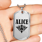 Alice v01a - Luxury Dog Tag Necklace