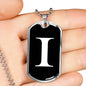 Initial I v3a - Luxury Dog Tag Necklace