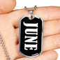 June v02 - Luxury Dog Tag Necklace