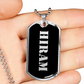 Hiram v2 - Luxury Dog Tag Necklace