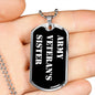 Army Veteran's Sister v3 - Luxury Dog Tag Necklace