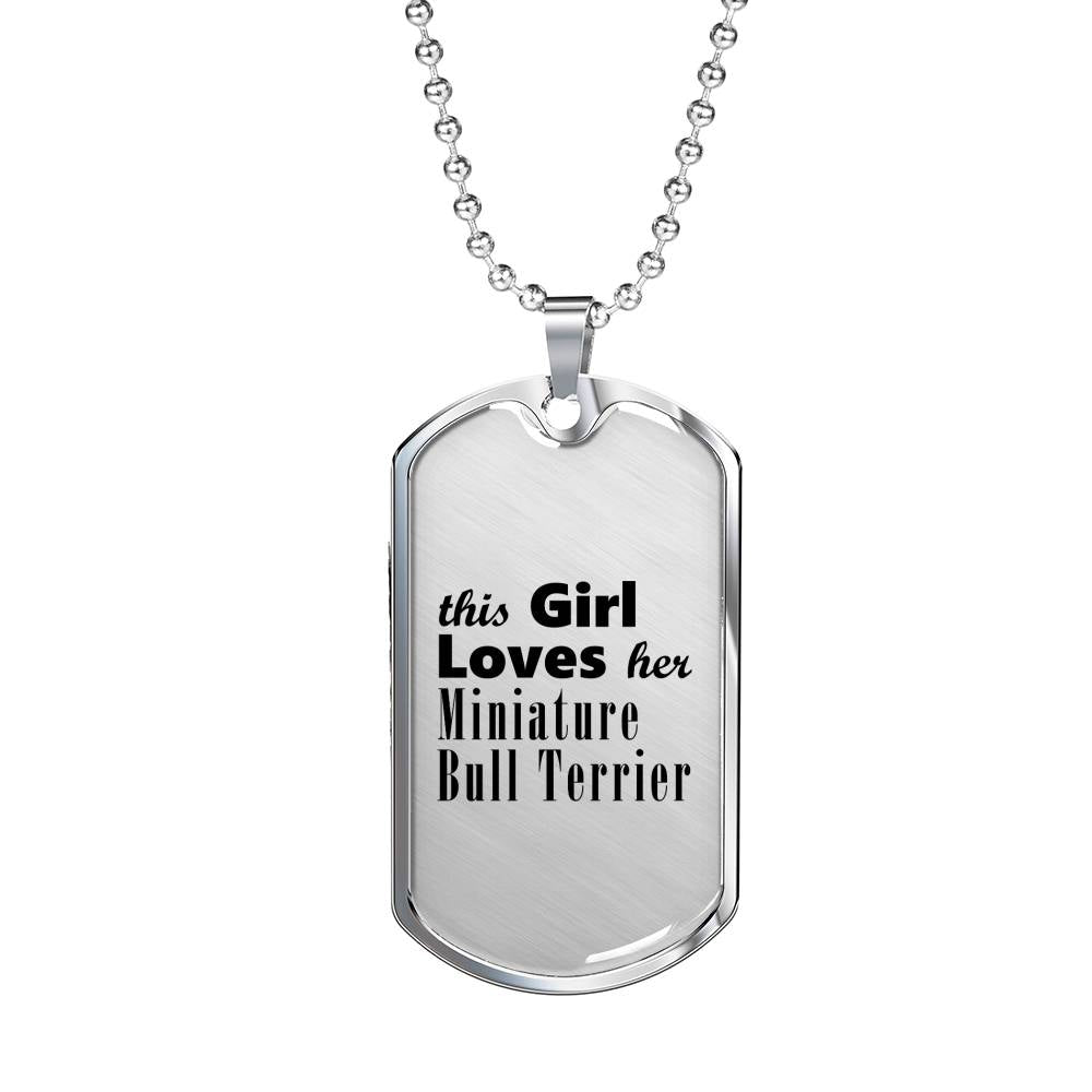 Miniature Bull Terrier - Luxury Dog Tag Necklace