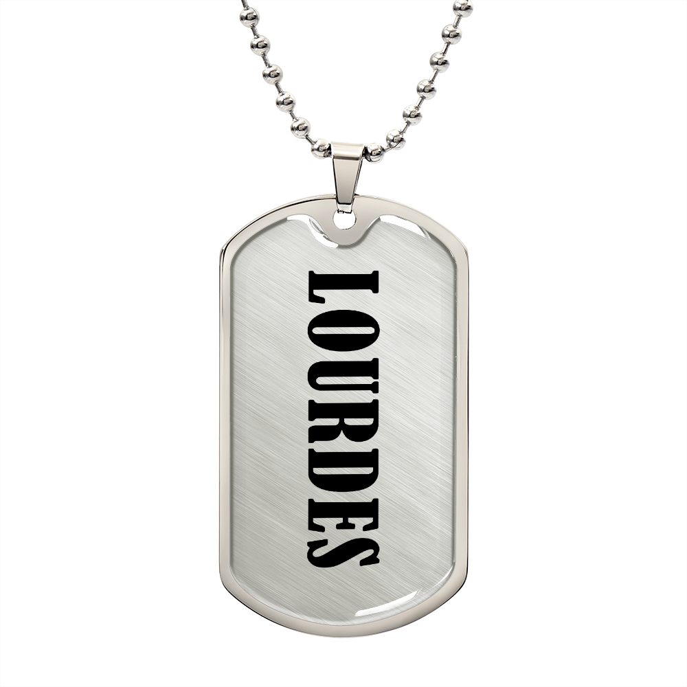 Lourdes v01 - Luxury Dog Tag Necklace