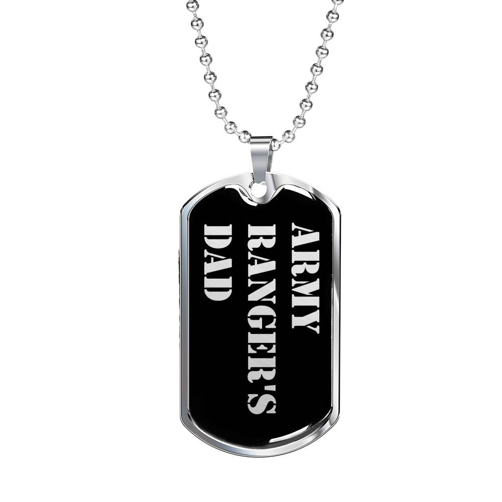 Army Ranger's Dad v2 - Luxury Dog Tag Necklace